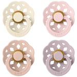 BIBS 4-Pack BIBS Boheme Latex Napp Storlek 1 Ivory/blush/blossom/dusky Lilac | Lila | 6+ months