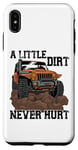 Coque pour iPhone XS Max Vintage A Little Dirt Never Hurt, voiture tout-terrain, camion, 4x4, boue