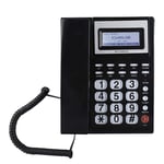Desktop Landline Phone, Incoming Call Display Corded Telephone, Big Buttons Home Office Wired Landline Telephone with Dual-Port Extension Set(Black)