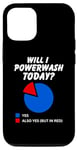 iPhone 15 Will I powerwash Today? Yes Sarcastic Pie Chart Power washer Case