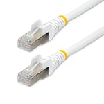 StarTech.com Câble Ethernet CAT6a 50cm - Low Smoke Zero Halogen (LSZH), 10 Gigabit 500MHz 100W PoE RJ45 S/FTP Cordon Réseau Snagless Blanc (NLWH-50C-CAT6A-PATCH)