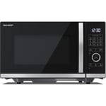 Sharp 25L 900W Digital Flatbed Microwave with Grill - Black YCQG254AUB