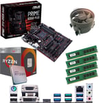 Components4All AMD Ryzen 5 2400G 3.6Ghz (Turbo 3.9Ghz) Quad Core Eight Thread CPU, ASUS Prime B350-PLUS Motherboard & 16GB 2133Mhz Crucial DDR4 RAM Pre-Built Bundle