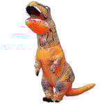 Barn & Vuxen Dinosaur Uppblåsbar Cosplay Kostym T-rex Anime Cartoon Party Klänning Dräkter Halloween Kostym orange