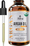 Kanzy Argan Oil 100% Pure Bottled in Morocco 100ml Organic Moroccan Hair Oil for