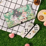 Nintendo Switch Oled Case Cute Cat Dog Hard Shell 256 Protective Shell Joy-Con Gamepad Cover Fit For Nintendo Switch