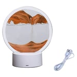 Lampe de Paysage de Sable rvb à led Veilleuse D'Art de Sable Mobile avec LumièRe de Sablier 7 Couleurs DéCoration D'Affichage en Mer Profonde 3D