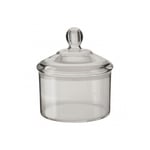 2pcs Gozo Medium Clear Plastic Round Jar Kitchen Food  Storage with Lid Canister