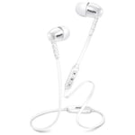 Wireless Bluetooth Rechargeable Headset  In Ear Headphones & Mic White