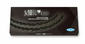 KMC Bike Chain Diamond Like Coating Black 116 Link 10 Speed Bicycle