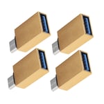 4Pcs USB C to USB 3.0 Adapter Replacement Compatible with Macbook Air 2020 Gold