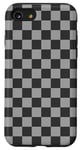 Coque pour iPhone SE (2020) / 7 / 8 Motif damier classique gris et noir