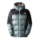 The North Face Dame Diablo Recycled Down Hoodie (Grøn (POWDER TEAL/TNF BLACK) Medium)