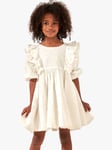 Angel & Rocket Kids' Alessandra Broderie Ruffle Dress, White