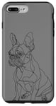 Coque pour iPhone 7 Plus/8 Plus Boston Terrier Dog Line Art Minimaliste Mom Dad