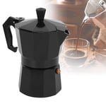 Rapid Stove Top Coffee Brewer,300ML 6‑Cup Capacity Aluminum Coffee Machine Moka Pot Accessories for Office Home Use Stovetop Espresso Maker Moka Pot for Great Flavored Strong Espresso(Black)