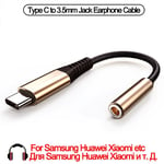 Color B-Gold 3.5 Câble Câble Audio aux pourleveurs Xiaomi Huawei, Adaptateur USB par rapport à 3,5 mm, Prix Jack 3.5, Pour Samsung Galaxy Note 10 20 S10 S20