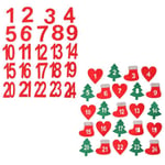 Label Xmas Ornament Gift Felt Sticker Advent Calendar Number Christmas Label