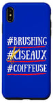 Coque pour iPhone XS Max Brushing Ciseaux Coiffeuse Ciseaux En Or Cheveux Coiffure