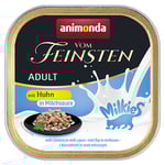 Ekonomipack: animonda Vom Feinsten Adult Milkies in Sauce 64 x 100 g - Kyckling i mjölksås