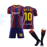 Fotbollströja för barn Fotbollströja Hemma Borta Träningströja 21/22 20 21 Barcelona Home Messi 10 Kids 28 (150-160)