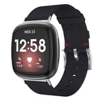 Canvasarmband Fitbit Versa 3/Sense Svart