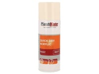 Plastikote Trade Quick Dry Acrylic Spray Paint Matt Magnolia 400Ml PKT71015