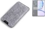 Felt case sleeve for Realme C53 grey protection pouch