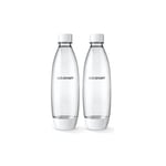 1 litre fuse bottles - white two-pack for the dishwasher fuse biala - Sodastream