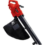 Einhell Electric Leaf Vacuum GC-EL 3024 E (Suction/Blower Modes, Ø 75 mm Inlet Tube, Suction Capacity 650 m³/h, shredding Function, shredding Ratio 10:1, Blower Speed 240 km/h, Bag 40 L)