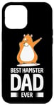 Coque pour iPhone 15 Pro Max Best Hamster Dad Ever Dabbing Hamster doré