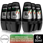 Lynx Faster Drying Africa or Gold Anti Perspirant Roll-On, 3x or 6x, 50 or 100ml