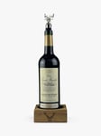 Selbrae House Stag Bottle Stopper & Oak Wine Bottle Coaster Gift Set