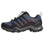 adidas Men's Terrex Swift R2 Gore-TEX Hiking Shoes Sneaker, Wonder Steel/Core Black/Orange, 12.5 UK