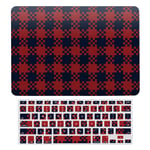 Laptop Case for MacBook Air 13 Inch & New Pro 13 Touch, Silicon Hard Shell Cover, Keyboard Cover Screen Protector Red Black Scottish Check Patterns