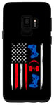 Coque pour Galaxy S9 Manette de joueur drapeau américain 4 juillet Patriot garçons enfants hommes