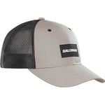 Salomon Trucker Unisex Curved Cap, Bold Style, Vesatile Wear, and Breathable Comfort, Grey, L/XL