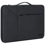 Laptop Sleeve Case 15.6 Inch Briefcase Waterproof Shock Resistant Laptop Cover Bag for 15-15.6 Inch MacBook Air/Pro, HP, Dell, Lenovo, Asus Notebook Black
