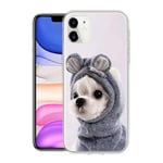 Pnakqil Sony Xperia 10 II Case Clear Transparent with Pattern Design Cute Silicone Shockproof Gel TPU Soft Ultra Thin Protective Back Phone Case Cover for Sony Xperia 10 II, Dog 02