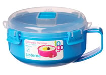 Sistema Microwave Breakfast Bowl | Round Microwave Container with Lid | 850 ml | BPA-Free | Assorted Colours | 1 Count
