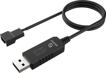 Akasa - 5V To 12V Dc Step-Up Voltage Converter Cable For Usb To 3-Pin &Amp Amp  4-Pin Pc Fan