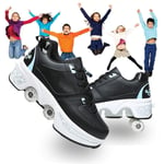 Roller Shoes, Adulte Chaussure Roller Kick Roller LED avec Lumières en 5  Couleurs Skate Shoes,Patins A roulettes 4 Roues Patins A roulettes Casual  Sneakers,White-EUR37 : : Sports et Loisirs