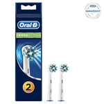 Oral-B Genuine CrossAction Toothbrush Heads Replacement Refills for Electric Rechargeable Toothbrush, Professionally Inspired Round Head Design to Clean Tooth-By-Tooth, Pack of 2