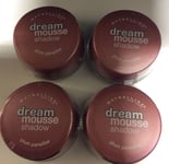 LOT OF 4 X Maybelline Dream Mousse Eye Shadow ( Plum Paradise ) NEW AND SEALED