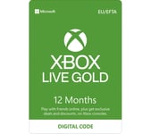 Xbox Live Gold Membership - 12 Month Subscription, Download