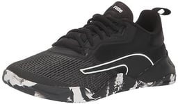 PUMA Women's Fuse 2.0 Marble Sneaker, Black White-Dark Coal, 6.5 UK