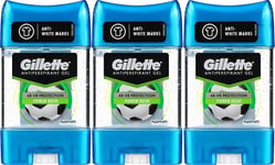 3 x Gillette Sport Antiperspirant Clear Gel 70ml - Power Rush