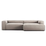 Decotique-Grand 3-Personers Sofa chaiselong Højre, Sandshell Beige