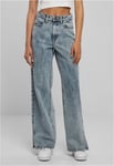 Urban Classics Jeans med breda ben - dam (tinted lightblue washed,34)