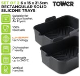 Tower 2 Piece Non Stick Silicone Airfryer Trays